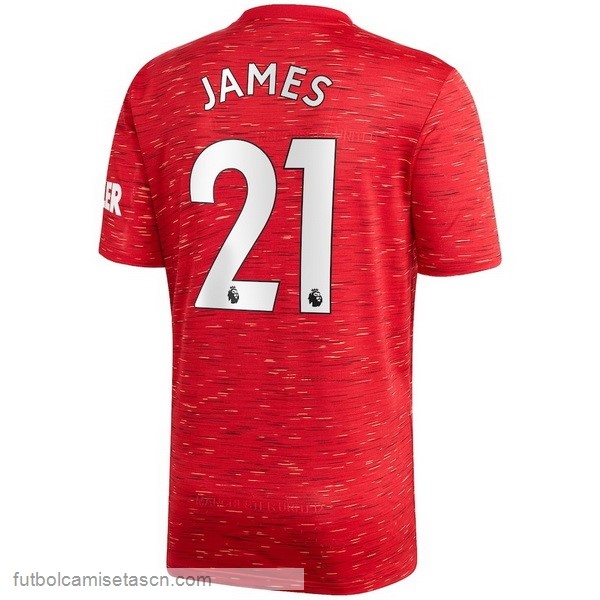 Camiseta Manchester United NO.21 James 1ª 2020/21 Rojo
